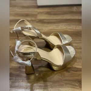 Bebe Metallic Gold Heels